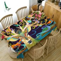 ▤┇℡ 3d Kitten Tablecloth Sika Deer Pattern Tablecloth Pad Rectangular Tablecloth Home Kitchen Wedding Decoration Anti-fouling