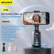 Awei X48 Gậy selfie thông minh giá đỡ điện thoại theo dõi khuôn mặt tự