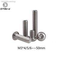 ☢ 10/50pcs M2 M2.5 M3 M4 M5 M6 M8 A2-70 304 Stainless Steel ISO7380 Button Head Hex Hexagon Socket Allen Screw Bolt L 3-80mm