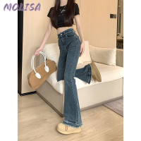 Molisa Fashion กางเกงยีนส์ กางเกงขายาว กางเกงคาร์โก้ผู้หญิง ชิค น่ารัก ทันสมัย นุ่มนวล A27L0FV 41Z231013