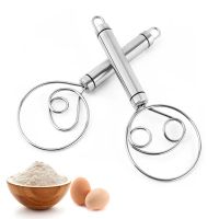 ♛✒ Hand-held Flour Mixer Manual Coil Stirring Tool Kitchen Food Blending Cream Egg Whisk Cake Dough Bread Baking Egg Mixing Tool