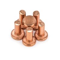 1-50pcs GB109 Copper Solid Rivets Knock Flat Head Rivet Flat Head Copper Rivets Solid Brass Rivet M2.0 M2.5 M3 M4 M5 M6 M8