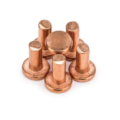 1-50pcs GB109 Copper Solid Rivets Knock Flat Head Rivet Flat Head Copper Rivets Solid Brass Rivet M2.0 M2.5 M3 M4 M5 M6 M8