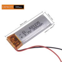 【2023】 FairBay 3.7V 300MAh 601235ลิเธียมโพลิเมอร์แบบชาร์จได้ Li-Po Mp3 Ion GPS PSP V5.0 BC31หูฟังสวมศีรษะบลูทูธ