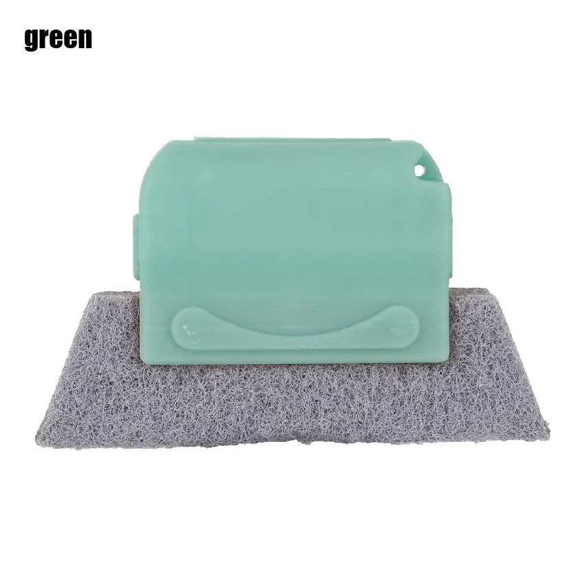 1pc Blue-green Plastic Window Groove Cleaning Brush