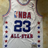 Nba 03 All-Star ทีม No. 23เสื้อผ้าบาสเกตบอลปักเสื้อกีฬาสีขาว Baju Game Rompi Basket