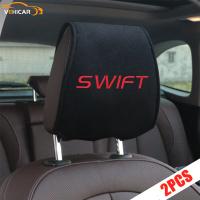 VEHICAR 2PCS Car Headrest Cover Car Headrest Case Fit For SWIFT Car-Styling Accessories Auto Headrest Protector Seat Cushions