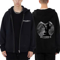 Anime Death Note Ryuk Graphic Zipper Hoodie Male Manga Oversized Zip Up Jacket Men Women Vintage Casual Loose Zip Up Sweatshirt 4XL 5XL 6XL