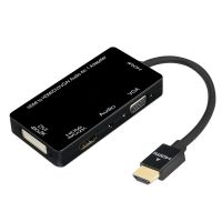 Multiport 4-in-1 HDMI to HDMI DVI 4K VGA Adapter Cable with Audio Output Adapter Converter Adapters