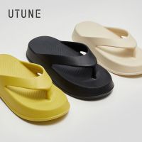 UTUNE Flip Flops Women and Men Summer Shoes Outdoor Slippers EVA Rubber Platform Beach Slides With Thick Cushion Non-slip