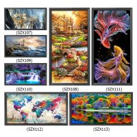 Cross Stitch Kits DIY Landscape Ecological Cotton Thread 11CT Printed Embroidery Needlework 40x85cm Home Decoration