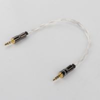 【cw】 15cm 5N OCC pure copper silver plated cable 3.5mm Male To Male Audio Cable Adapter For Amplifier Decoder DAC