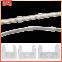 PLLEWY 10PCS พีพี หัวเข็มขัดสาย LED กันน้ำกันน้ำได้ การเชื่อมฟรี ขั้วต่อมุม อุปกรณ์เสริมเสริม โปร่งใสโปร่งใส ข้อต่อสวมคลิปออน สำหรับ LED 5730/5050/2835