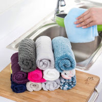 【cw】1 Pc Bamboo Fiber Dish Cloth Home Kitchen Cleaner Wipping Washing Rags Car Cleaning Towel Cloth Bathroom Dust Hand Dryer Towel 【hot】