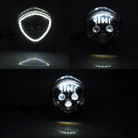 HALO ไฟหน้า LED ANGEL EYE VICTORY สำหรับ Cross Countryroad Cruisers-Chromeblack