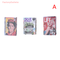 FactoryOutlete?Cheap? 3ชิ้น/เซ็ต1:12 dollhouse Miniature Book MINI Magazine รุ่นอุปกรณ์เสริมของเล่น