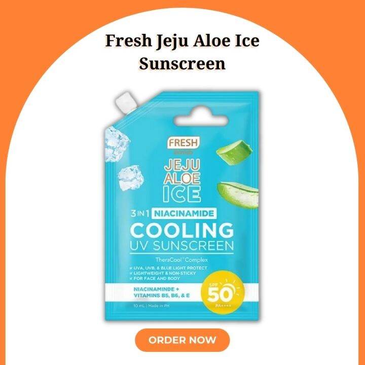 FRESH JEJU ALOE ICE 3 IN 1 NIACINAMIDE COOLING UV SUNSCREEN 10ML