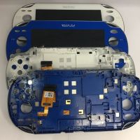 จอ Lcd 1000พร้อมจอสัมผัสดิจิทัลประกอบกรอบใหม่สีน้ำเงินและขาวสำหรับ Ps Vita Psvita Psv 1 100X