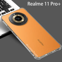 เคสโทรศัพท์ซิลิโคนกันกระแทกแบบใสใสสำหรับ Realme 11 Pro Plus 5G ฝาหลังป้องกันเลนส์กล้องเคสโทรศัพท์ Realme11 Pro