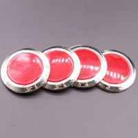 EIDRAN 4PCS Reflective Car Motorcycles Sticker Reflector Round Chrome Self Adhesive