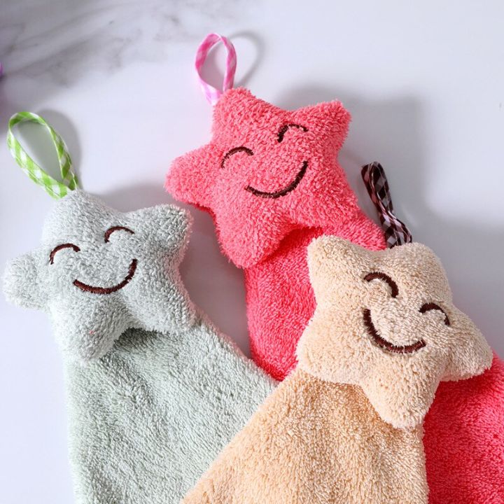 3pcs-of-bathroom-coral-velvet-thickened-cartoon-starfish-strong-absorbent-towel-available-in-multiple-colors