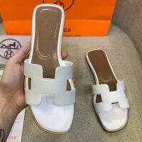 Her. Mes new stock high-quality womens flat bottoms put into original 2023 copy outdoor beach H box