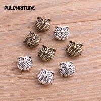 8pcs 11x11mm Two Color Owl Bead Spacer Bead Charms For Diy Beaded Bracelets Jewelry Handmade Making