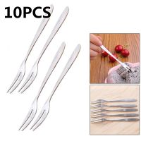 10/5pcs Stainless Steel Fruit Fork Dessert Forks Mini Fork Used For Cake In Party Snail Fork For Restaurant Bar Party Banquets