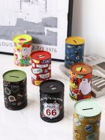 Cute Cartoon Piggy Bank Tinplate Robust Anti-Rust Money Boxes Ins Style Living Bedroom Desktop Creativity Decoration Storage Boxes