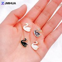 15pcs Drop Oil Swan Charms Enamel Pendants For Jewelry Making Women Earrings Bracelets Necklaces DIY Handmade Accessories DIY accessories and others