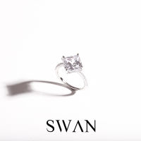 SWAN - Princess Cut Ring II แหวนเงินแท้ ฝังเพชรคิวบิกเซอร์โคเนีย cubic zirconia