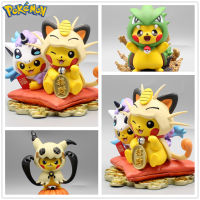 3สไตล์ Pokemon GK Little Fire Horse Cat cos Pikachu bangira cos Pikachu MINI Q TO Pikachu LZ น่ารัก PVC รูปของเล่น