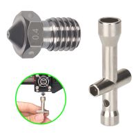 ☃◎ 2PCS/lot E3D Nozzles Hardened Steel 0.2 0.3 0.4 0.5 0.6 0.8 1.0mm V5 V6 1.75mm M6 Thread Nozzles 3D Printer Parts For Ender3