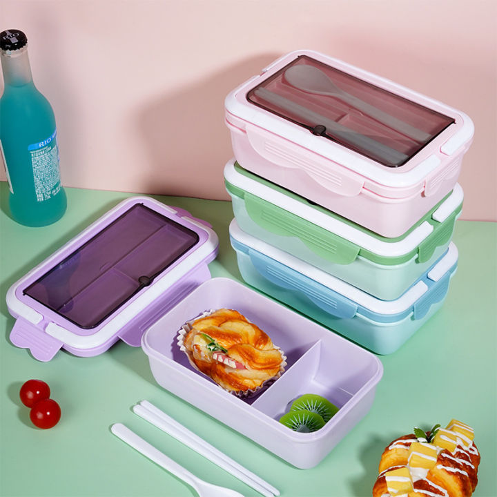 กล่องอาหารญี่ปุ่นกริด-กล่องอาหารพลาสติกอุ่นไมโครเวฟ-กล่องอาหาร-527a
