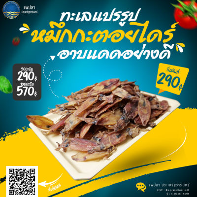 หมึกแห้ง หมึกกระตอย ตากใหม่ หมึกราคาถูก 500 กรัม หมึกสดๆจากชาวบ้าน ปลอดสาร100%