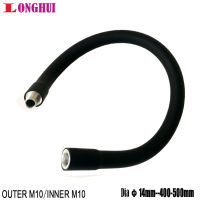 Dia 14mm OUTER M10 INNER M10 LED gooseneck silicone metal hose bendable shaping universal soft tube For table lamp spotlight