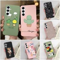 เคสสำหรับ Samsung A54 5G แฟชั่นน่ารักหมีแมวฝาหลังรูปการ์ตูนดอกไม้สำหรับ Samsung GalaxyA54 54 Samsung A54 5G เคสซิลิโคน Funda Capa เคสปกป้อง Coque สำหรับ GalaxyA54