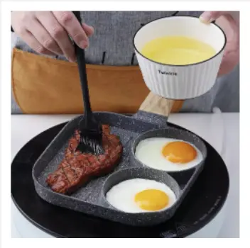 4-hole Omelet Pan For Burger Eggs Ham Pancake Maker Frying Pans