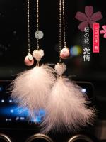 ???[Fast delivery] Car pendant Car pendant high-end atmospheric net red feather goddess car rearview mirror crystal pendant pendant