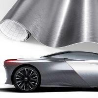 Matt Brushed Aluminum Vinyl Wrap Car Film Self-adhesive Sticker Scratches Resistant Motorbike Accessories