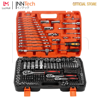 InnTech King Tools เครื่องมือช่าง ประแจ ชุดบล็อก 216 ชิ้น (ชุดใหญ่) ขนาด 1/4 นิ้ว 3/8 นิ้ว 1/2 นิ้ว ชุดเครื่องมือ ชุดประแจ ลูกบล็อก บล็อก ไขควง KING TOOLS SERIES ผลิตจากเหล็ก CR-V แท้ รุ่น WKT-216PCS