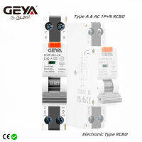 GEYA GYR10N-40ประเภทอิเล็กทรอนิกส์ RCBO 18มม. 230V 1P N 6KA กระแสไฟตกค้างที่มีกระแสไฟเกิน Potection 40A สูงสุด