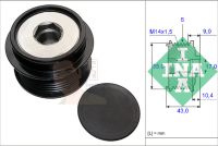 มู่เล่ย์ไดชาร์จ(INA) : ่3ZR-FAE Voxy Noah ZZR70-80, NX300 2.0 ปี 14