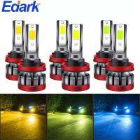 [ANYA Auto Parts] Edark 2Pcs H8 H11 880/881 P13W LED หมอกหลอดไฟ LED หมอกโคมไฟสามสีหมอกไฟหน้า60000LM 60W