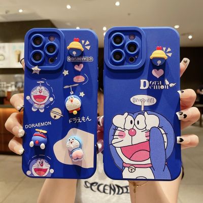 การ์ตูน Doraemon Smile กันกระแทกเคสโทรศัพท์สำหรับ Realme 10 9i 9 Pro Plus 8 7 5 C25 C17 C21Y C20 C11C15 C12 OPPO Reno 8 Pro 7Z 6Z A17 A96 A76 A16 A74 A54 A15 A52 A92 A53 F11 F9ฝาครอบป้องกัน
