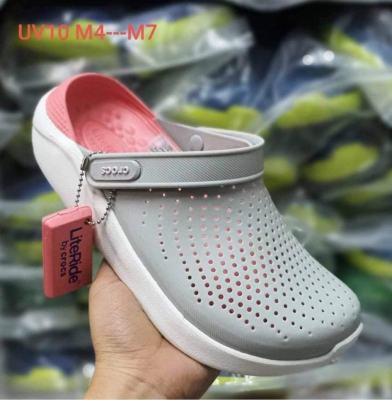 รองเท้าหัวโต Crocs Lite Ride M4-M7 สีเทา-โอรส