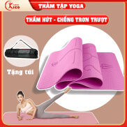 Thảm Yoga Định Tuyến, Thảm Yoga Chống Trượt 2 Lớp 6 mm Cao Cấp