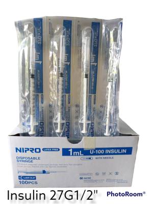 Nipro ไซริ้งพลาสติกIN 1 CC. + 100ชิ้น/กล่อง