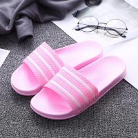 Mens Slippers Summer Home Bathroom Mens Shoes Couple Flip Flops Soft-Soled Stripe Leisure Men Outdoor Beach Sandals Flat Shoe