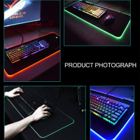 แผ่นรองเมาส์มีไฟ แบบยาว RGB หนา 4MM ผิวเรียบเย็บขอบ งานดีผิวแบบ Speedไฟสว่าง แผ่นรองคีย์บอร์ด แผ่นรองเม้าท์คีย์บอร์ด แผ่นรองเม้าท์ขนาดใหญ่